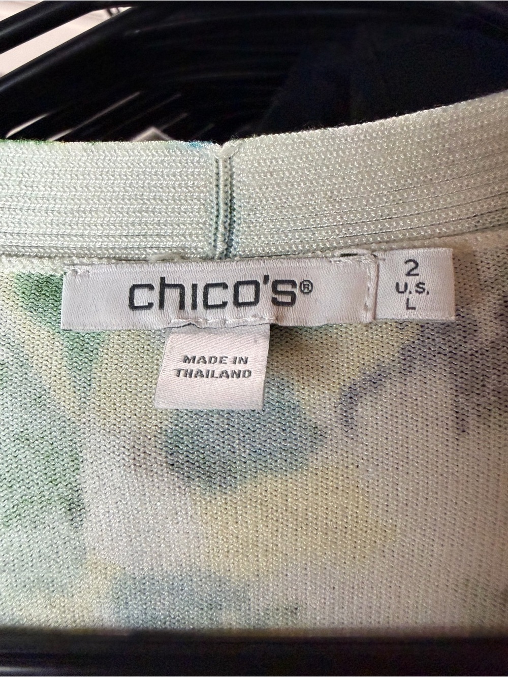 Chico's Yellow Green Black Floral Open-Front Jacket - Picture 2 of 3